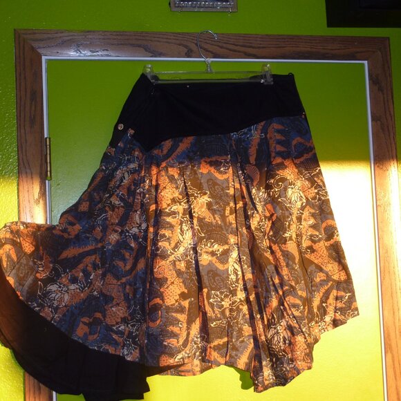 JOE BROWN GOTH QUIRKY GOTH BOHO HIMALAYAN SKIRT 80S STYLE GYPSY PEASANT 16 18 XL - Picture 8 of 9